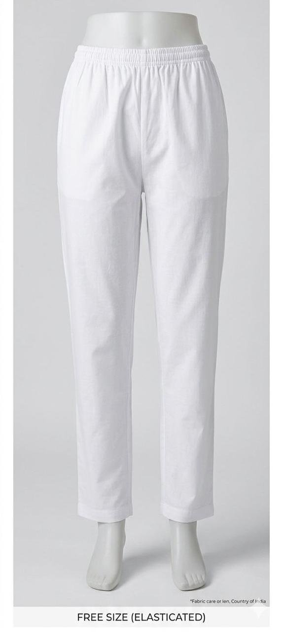 Khadi India Male Trouser Lower white