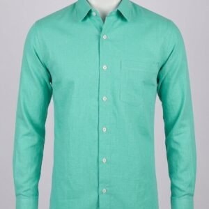 Men's Khadi Cotton Full Sleeve Shirt – Mint Green