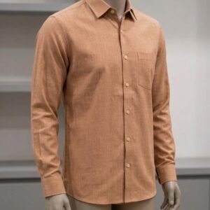 Men's Khadi Cotton Shirt – Sand Beige