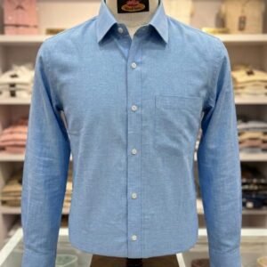 Men's Khadi Cotton Shirt – Sky Blue