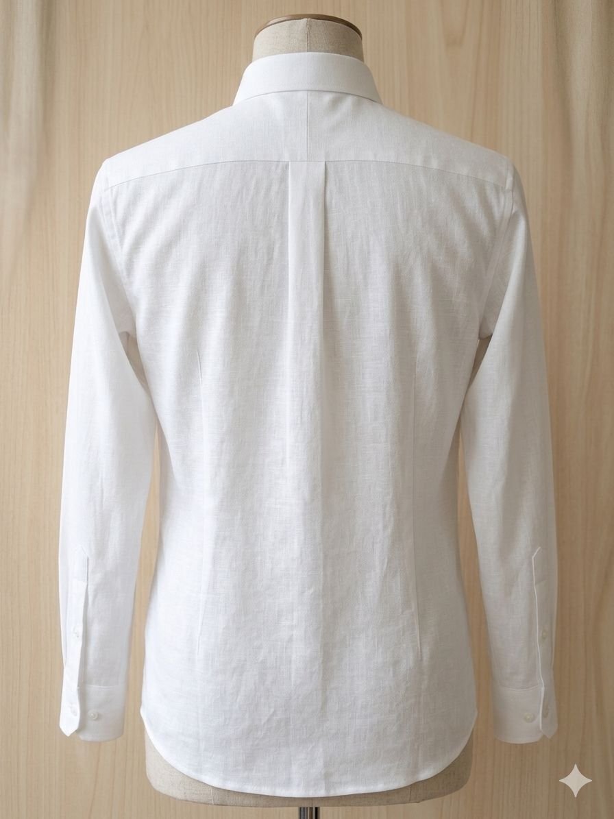 Men's Khadi Cotton Shirt – Classic White - Image 2