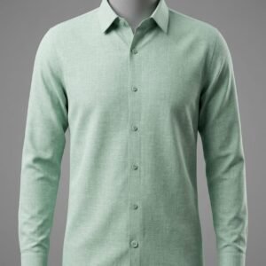 Men's Khadi Cotton Full Sleeve Shirt – Mint Green
