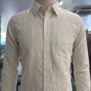 Men's Khadi Matka Full Sleeve Shirt – Off White