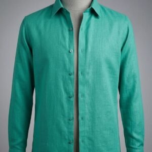 Men's Khadi Paper Silk Full Sleeve Shirt – Sea Green