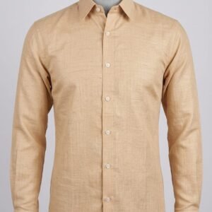 Men's Khadi Paper Silk Full Sleeve Shirt – Beige